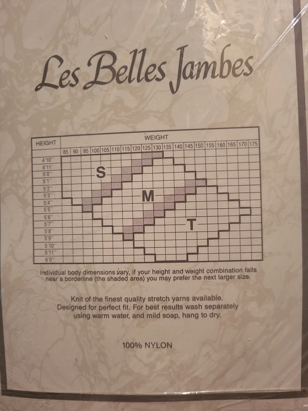 Les Belles Jambes White Pantyhose with Floral Embroidery Size Long NWT